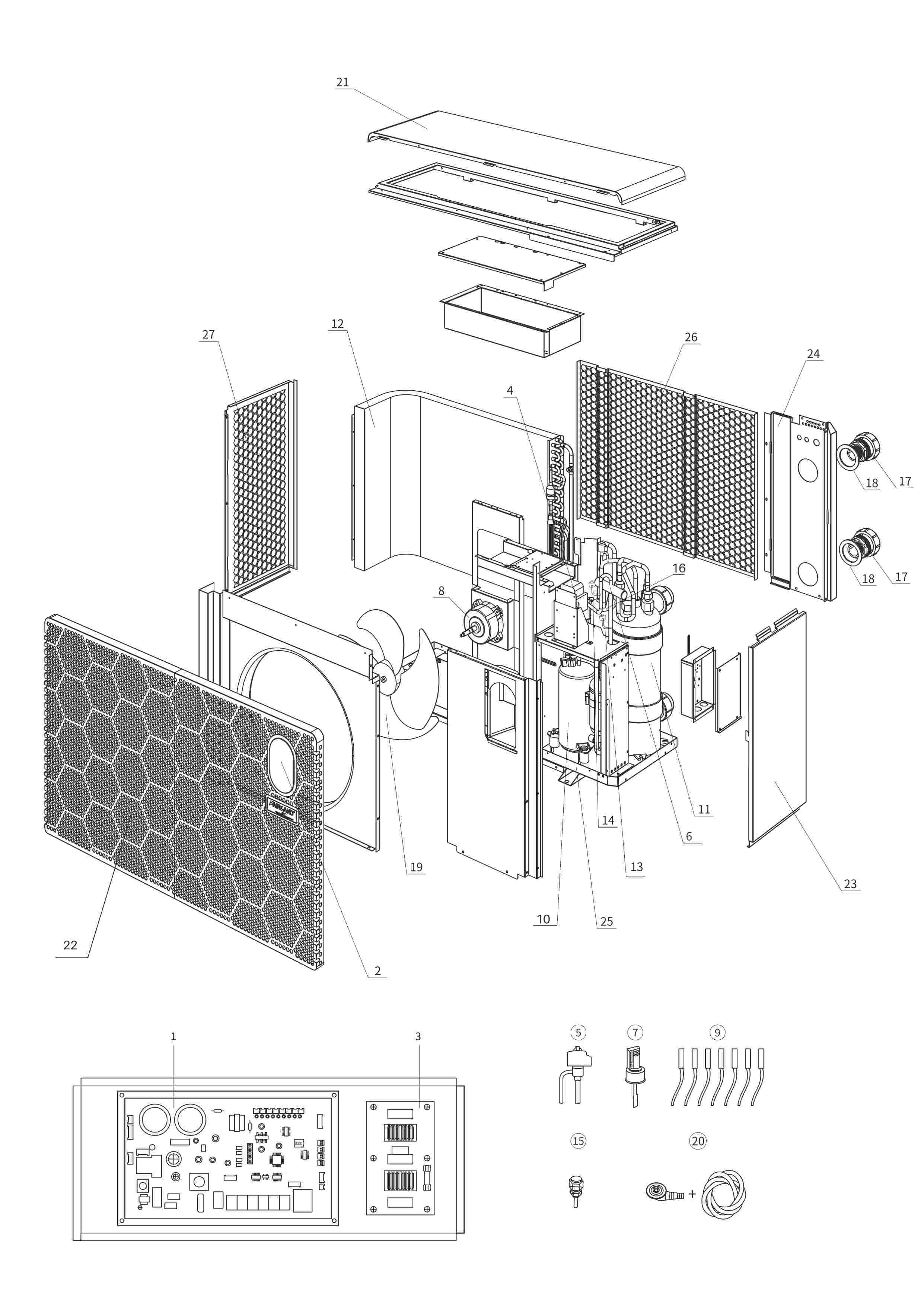 Tepeln erpadlo RAPID X20 - 9,5kW; 11,5 kW