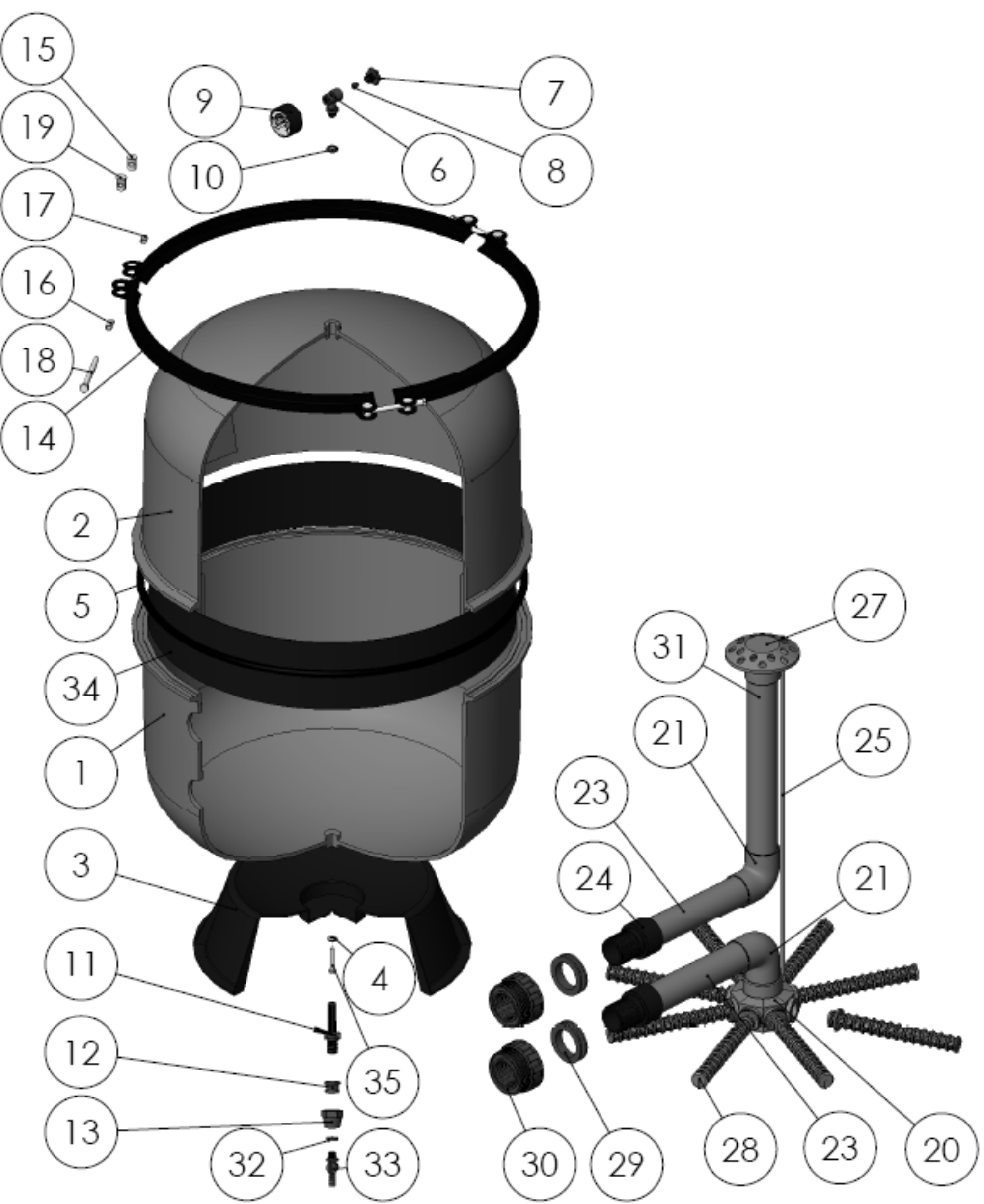 Filtran ndoba Bilbao 600