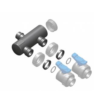 Sbrac potrub  napojen 63mm lepenm,2x pm napojen ventilu 50mm