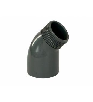 PVC tvarovka - hel 45 50 x 1 1/2 ext.