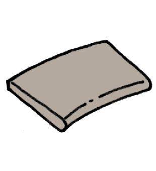 Dlaba Ardoise - ed - dladice s rdiusem R1000 Int. - 1ks 