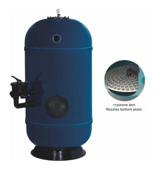 Filtran ndoba NISSA PROFI 620, fitlran loe 1,2 m, tryskov dno